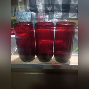 Waterford glasses ruby red